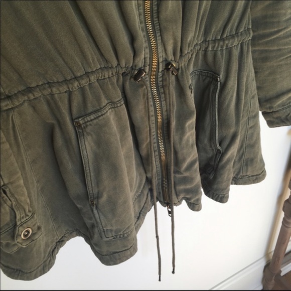 Free People Military Jacket with Cinch Waist - Picture 4 of 7